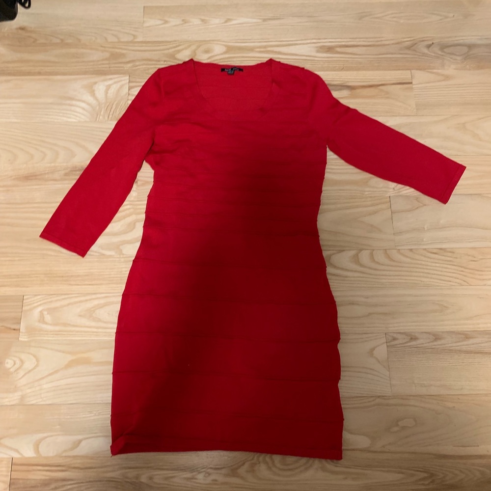 Large red bodycon dress